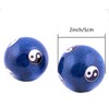 XMHF Cloisonne Yin-Yang Chinese Meditation Baoding Healthy Exercise Ball Blue