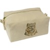 Azeeda 'Snow Leopard Portrait' Canvas Wash Bag/Makeup Case (CS00045396)