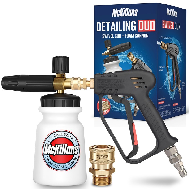 McKillans Pressure Washer Gun with Swivel & Foam Cannon Wide