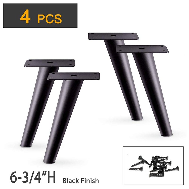 AKB Hardware 6-3/4"H Slant Furniture Metal Legs - Set of