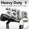 IFELS 2 Pack Heavy Duty Curtain Rods for Windows 48