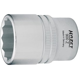 HAZET 900Z-8 38 mm 12-Point Traction Profile Socket - Chrome-Plated/Polished