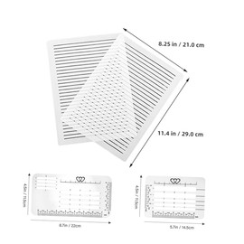GRIRIW 12pcs Multi Functional Plastic Rulers for Journaling Envelope Addressing and Drawing Versatile Stencil Templates for Card Paper Lettering and Writing