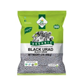 Organic Urad Dal Black Whole 2 Pounds, Black Matpe Beans or Black lentils, USDA Certified Organic - 24 Mantra Organic