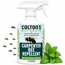 Carpenter Bee Spray (32 oz) – Natural Peppermint & Clove Oil Repellent for Wood, Siding, Decks & Outdoor Surfaces – Plant-Based Carpenter Bee Treatment