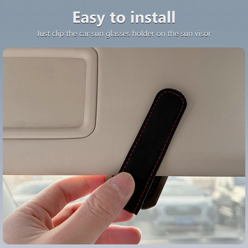 SEAMETAL Sunglass Holder for Car Visor Metal Sunglasses Clip, One-Hand
