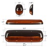 Partsam 3PCS Amber Cab Marker Roof Running Light Cover +