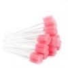 Wellgler's Mouth Swabs for Elderly，Disposable Oral Swab (100pcs,Pink)