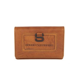 Spikes & Sparrow 021822 RFID Genuine Leather Women's Wallet, RFID Protection Wallet, Purse with Coin Compartment, Wallet with Zip Compartment, Cognac, Standard size, Casual