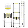 Telescoping Ladder, 8.5FT Aluminum Extension Ladder with 2 Replacement of