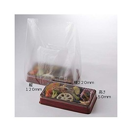 HEIKO 62-1001-76 EF Hand Plastic Bags, Natural (Translucent), Hanger Type, Bento Box, Small, 100 Sheets