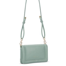 Expatrié Zoe Small Handbag Women's Clutch Bag Made of Vegan Leather Elegant Small Shoulder Bag for Wedding Going Out & Party, Jade Green