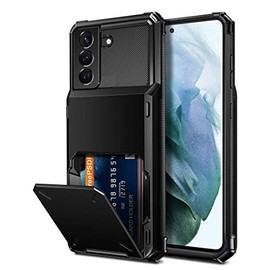Vofolen for Galaxy S21 Case Wallet 4-Card Flip Cover Credit Card Holder Slot Back Pocket Dual Layer Protective Hybrid Hard Shell Bumper Armor Case for Samsung S21 6.2 Black