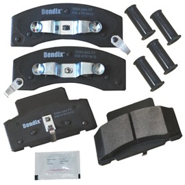 Bendix Premium Copper Free CFM459 Semi-Metallic Brake Pad (with Installation Hardware Front)