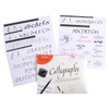 Brause 194B Pack of 10 Calligraphy Flashcards with 9 Different