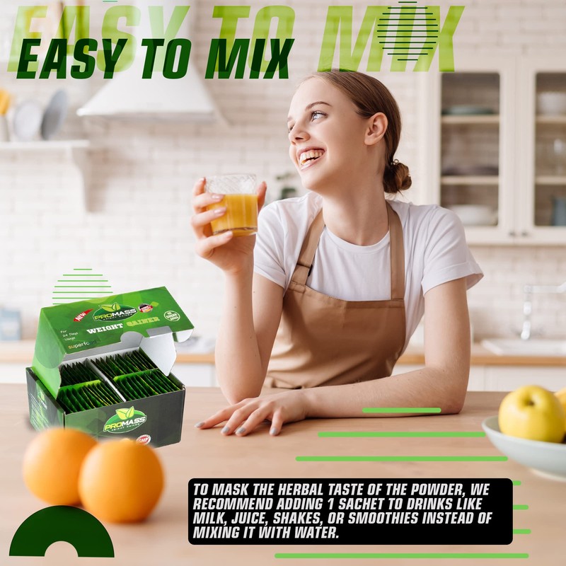 Promass Mass Gainer (Fast Result -Vegan Ingredients- Low Usage) for