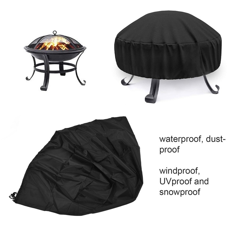 85x40cm Outdoor Patio Fire Pit Cover Home Waterproof UV Resistant