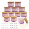 YZEROBAMB 12 Pack 4 OZ Thick Heat-Resistant Glass Candle Jars