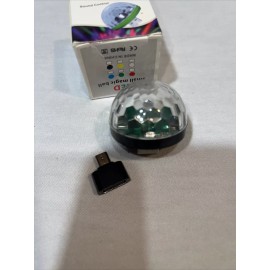 Unbranded New USB LED Party Light Mini Disco Ball Small Magic Ball Sound Control