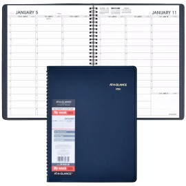 AT-A-GLANCE 2026 At-A-Glance 70-950-20 Weekly Appointment Book, 8-1/4 x 11", Navy Cover