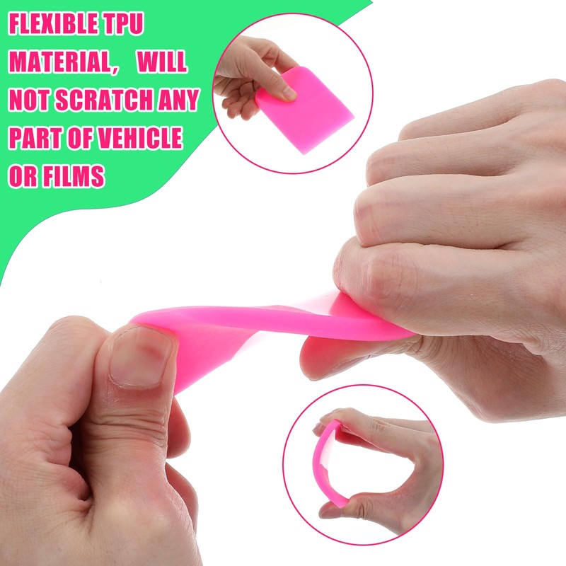 2 Pcs Soft Rubber Squeegee, Portable Small Squeegees, Small PPF