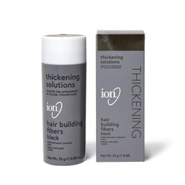 ion Black Hair Building Fibers, thickens hair, natural color, easy to apply, .88 Oz