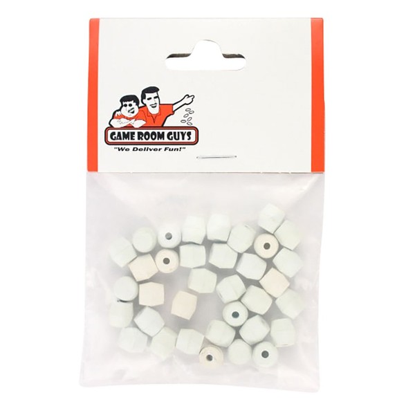 Game Room Guys Rubber Post Caps - White - Bag of 35