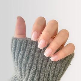 Press-On Nails Kit, 30 Soft Acrylic Nails in 15 Sizes with Nail Glue, Sticky Tabs, Prep Tools & Reusable Case – Long-Lasting, Salon Look, Strawberry Milk, Short Sqouval