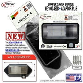 MOTION-GUARD, MG1000-450BA, RV Motion Sensor Light, 12 Volt, Exterior Mounted Motion Sensor Bright LED Porch Utility IP65 Flood Light with Battery Monitoring Sensor and EMI Suppression, USA Designed