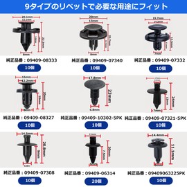 xuanli Suzuki Universal Push Rivet Upholstery Removal Tool Set - Trim Clip, Bumper Clip, Plastic Rivet, Car Interior Clip Removal Tool (Suzuki)
