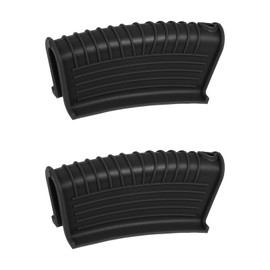 uxcell 2pcs Silicone Assist Hot Pan Handle Holder Hot Skillet Handle Covers Pot Holder Sleeve Non-Slip Heat Resistant for Kitchen Pot Frying Pans Cookware Black