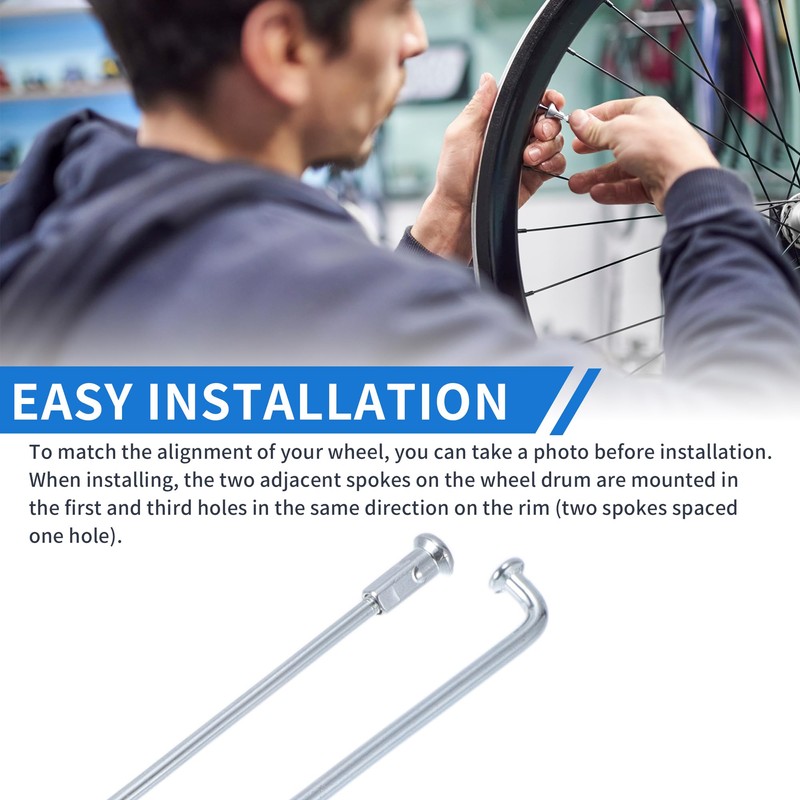 VekAuto 1 Set Bicycle Spokes 12G 155mm Length Bike Wheel