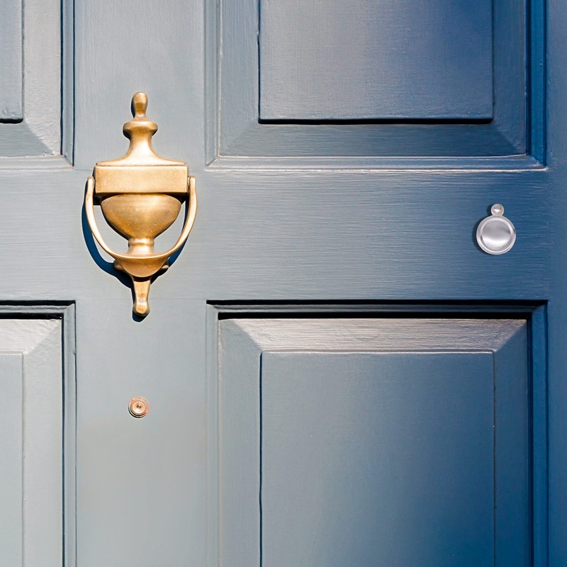 Victorian Keyhole Covered Escutcheon for Front Doors 35mm Satin Chrome