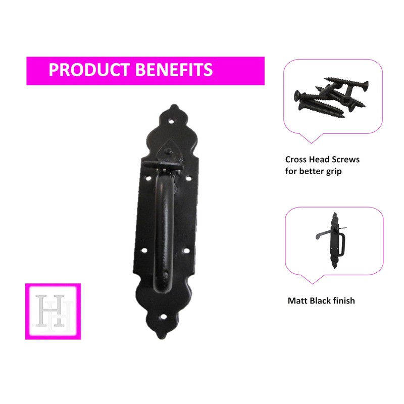 Heavy Duty Ornamental Suffolk Gate Latch Gothic Thumb Catch -