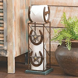 BLACK FOREST DECOR Horseshoe Toilet Paper Stand