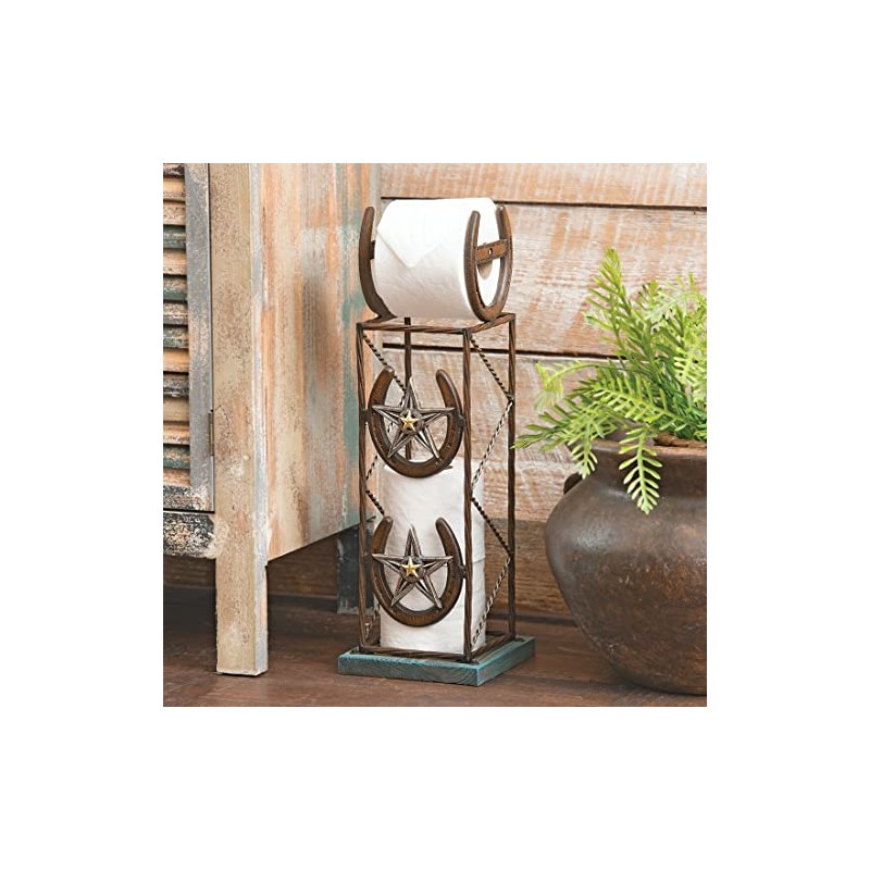 BLACK FOREST DECOR Horseshoe Toilet Paper Stand