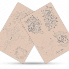 2 Pcs Tiny Tattoo Practice Skins, Small Deluxe Mini Silicone Finger Semi Permanent Tattoo Latex Pad for Training (Tiny #4 - Pink Pad -2PCS)