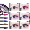 Color Mascara: 24-hour waterproof, rolled, dense, long time keeping, metallic