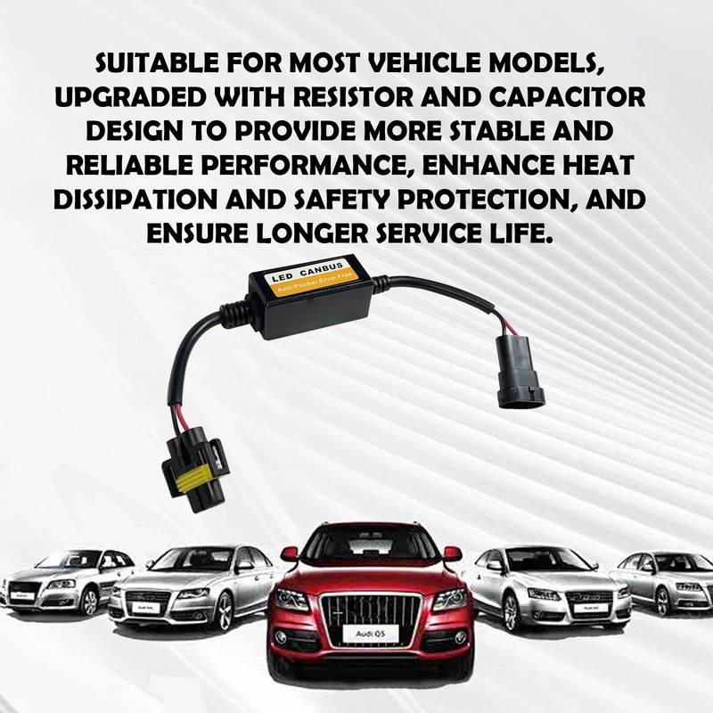 Clwalny 2PCS Car H8/H9/H11 LED Headlight Canbus Decoder, Warning Error