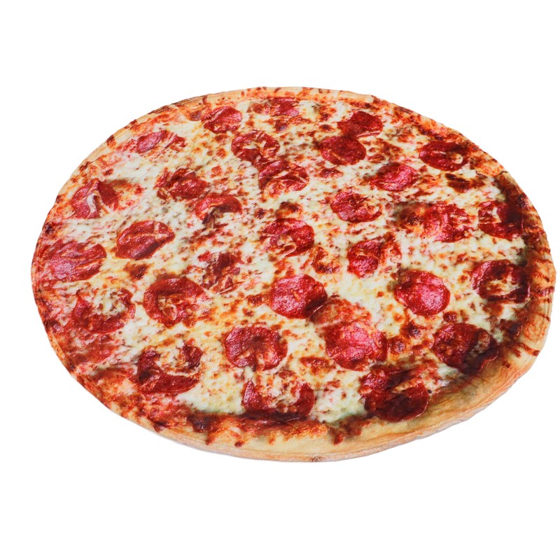 Kid Toddlers Pizza Pattern Rug Baby Washable Fluffy Playmat Round