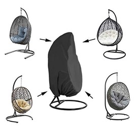 Silvotek Cover for Hanging Chair - Waterproof Hanging Chair Cover with Durable Drawstring, 210D Oxford Cover for Floating Chair Hanging Basket Cover - Black