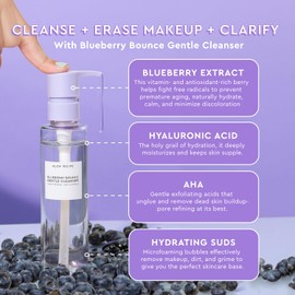 Glow Recipe Glow Recipe Blueberry Bounce Gentle Face Cleanser & Makeup Remover with Exfoliating AHA (160ml) + Niacinamide Dew Drops Glow Serum & Illuminating Makeup Primer Travel Size (15ml)