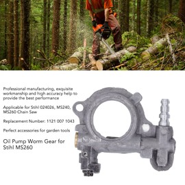 Oil Pump Worm Gear Kit for Stihl 024 026 MS240 MS260 Chainsaw Parts, Oil Pump Replacement Kit, Superior Performance and Durability for Professionals and DIY Enthusiasts