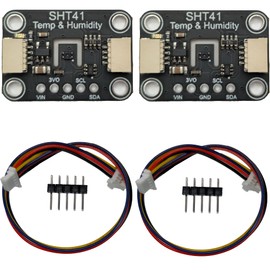 2PCS SHT41 Temperature Humidity Sensor Module, I2C, ±0.2℃ Precision, Temp/RH, Breakout Board for Arduino ESP32