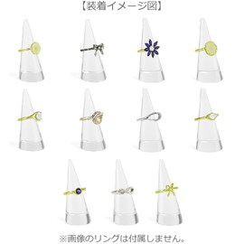 ColorfylCoco 10pcs Clear Transparent Cone Ring Holder Acrylic Ring Stand Non-Hollow Ring Storage Organizer Display