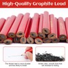 Pack of 20 Carpenter's Pencils, 175 mm Red Pencil, Construction