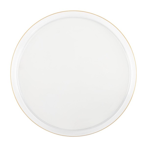 EcoQuality 10 inch Dinner Plates with Gold Rim – Disposable,