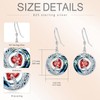 TOUPOP Garnet Earrings for Women January Birthstone Earring 925 Sterling