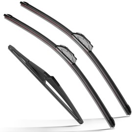 RAINTOK Windshield Wiper Blades Replacement for Nissan Kicks 2018 2019 2020 2021 2022 2023 Original Factory Quality Front Rear Wipers Blade Set for My Car - 26" 16" 12" (Pack of 3)
