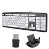 Elderly Keyboard, Large Print Computer Keyboard, 104 Keys QWERTY, High